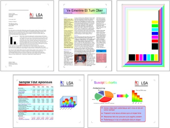 ISO/IEC color page yield sample page